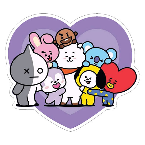 BT21 violet heart (white light)