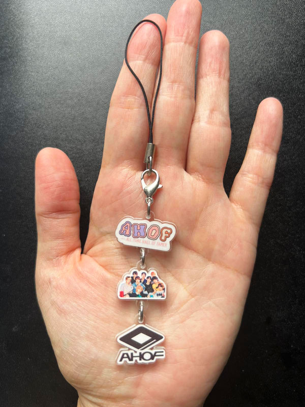 AHOF phone charm