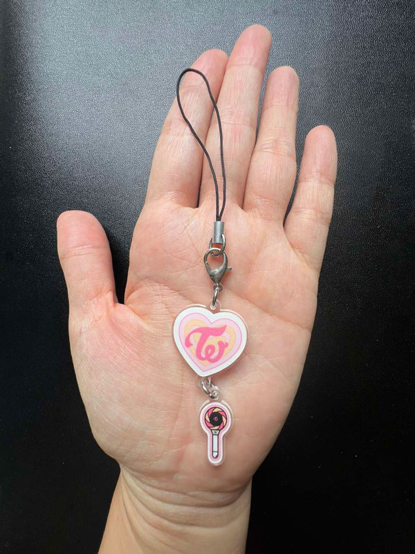 Twice heart phone charm